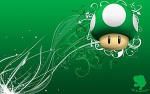 Image shows a 1Up extra life mushroom from Super Mario.