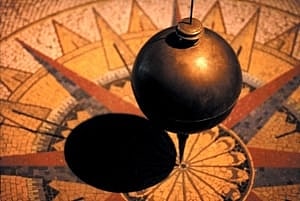 Image shows a large pendulum.