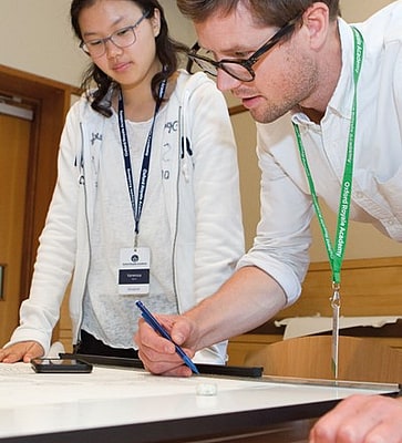 A student and a teacher at our Berkeley Engineering Summer School