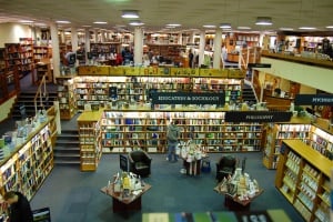 Image shows the vast Norrington room in Blackwell's bookshop, Oxford.
