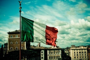 Image shows the Italian flag flying.