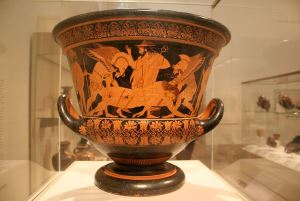 Image shows a Greek krater.
