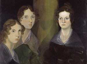 Image shows the Bronte sisters as painted by their brother.