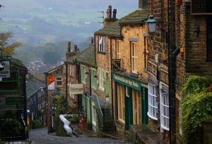 Image shows the village of Haworth.