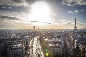 Image shows a view over Paris.