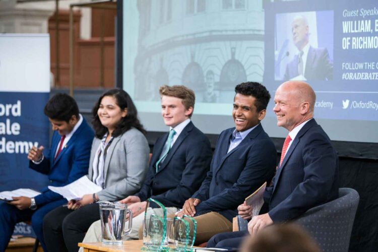 William Hague attends Oxford Royale debate